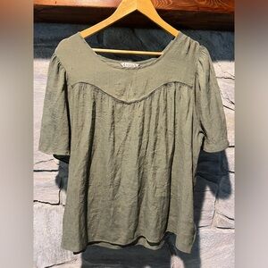 Nanette Lepore short sleeve blouse, size large